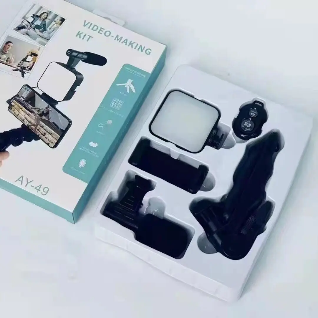 VLOGGING VIDEO MAKING KIT TRIPOT LED MICROPHONE - Product Image 4