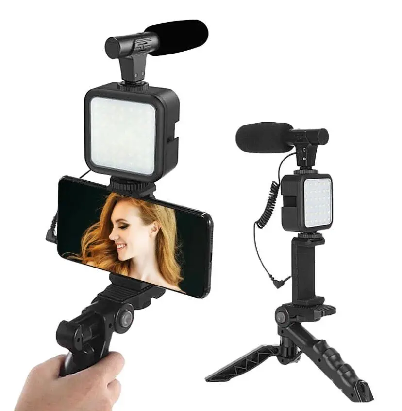 Remote Control Vlogging Video Making Kits Microphone LED Fill Light Mini Tripod Video Kit - Product Image 4