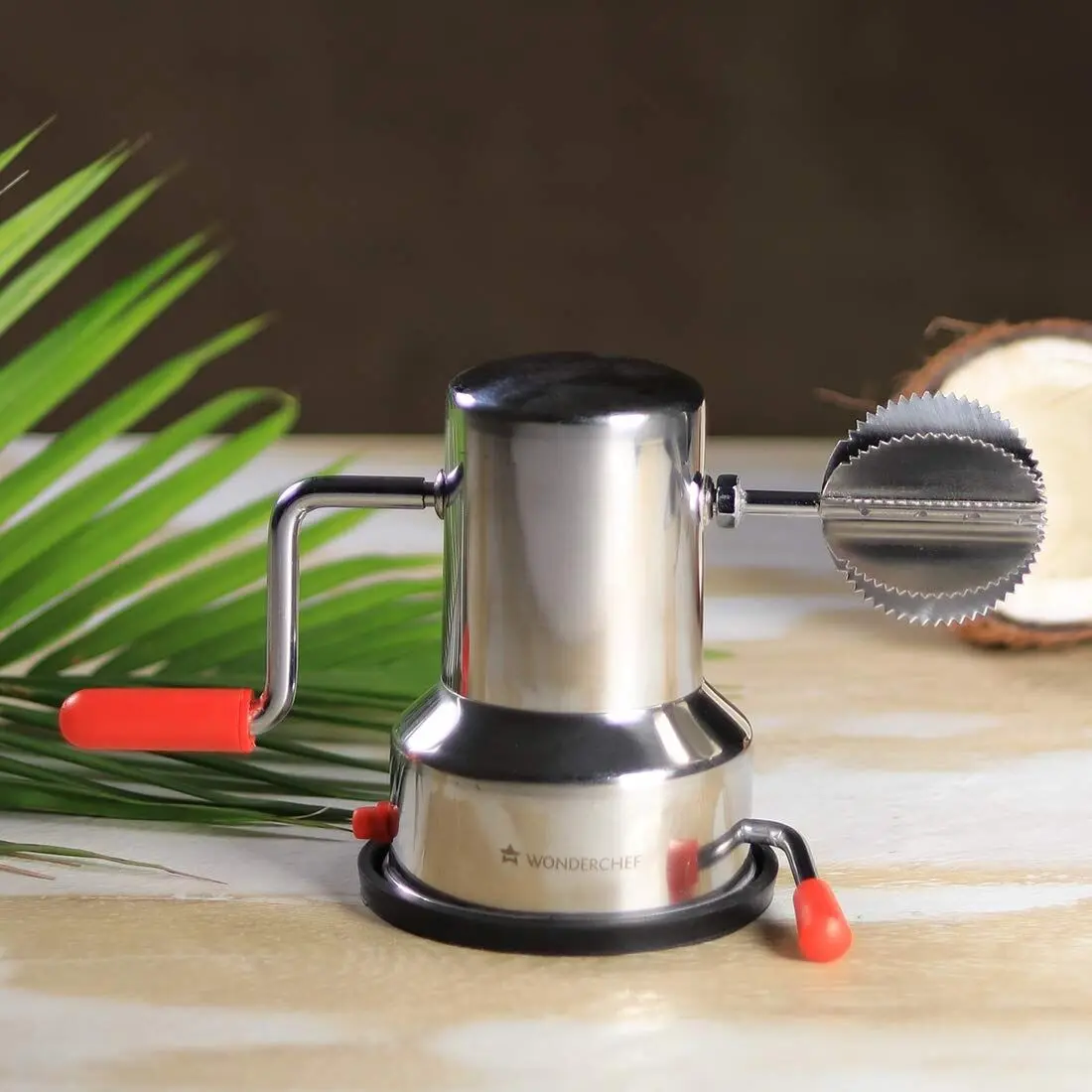 Stainless Steel Coconut Scraper Coconut Scrapper for Kitchen Vacuum Base Coconut Scraper, Silver - Product Image 3