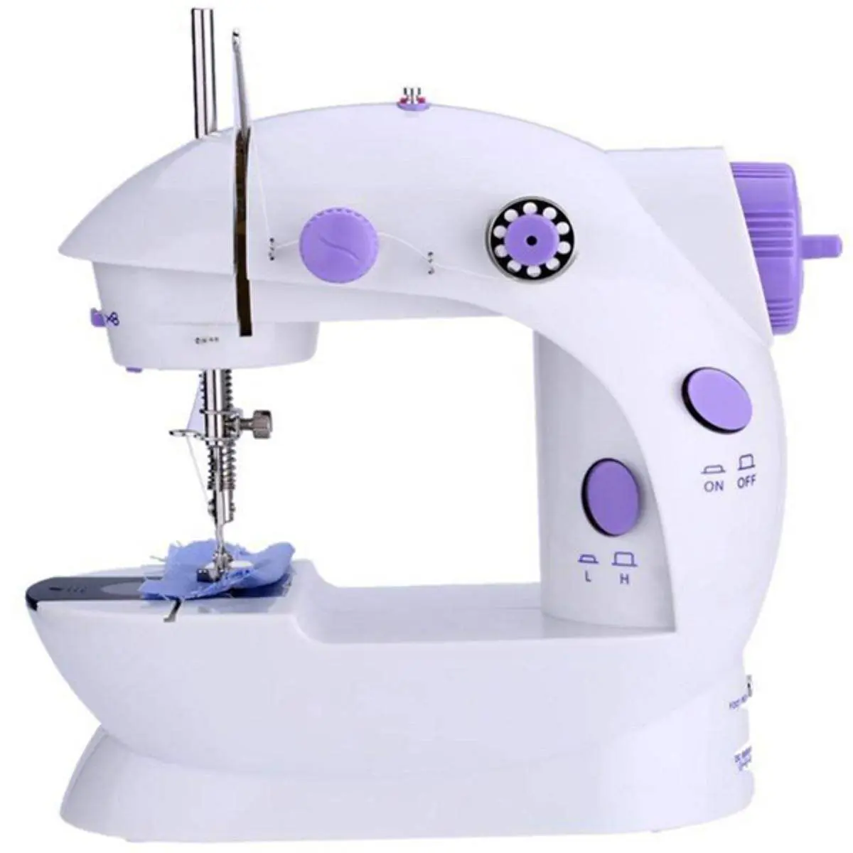 Mini Sewing Machine - Dual Speed Portable Mini Electric Pedal Double Threads Rewind Swing Machine