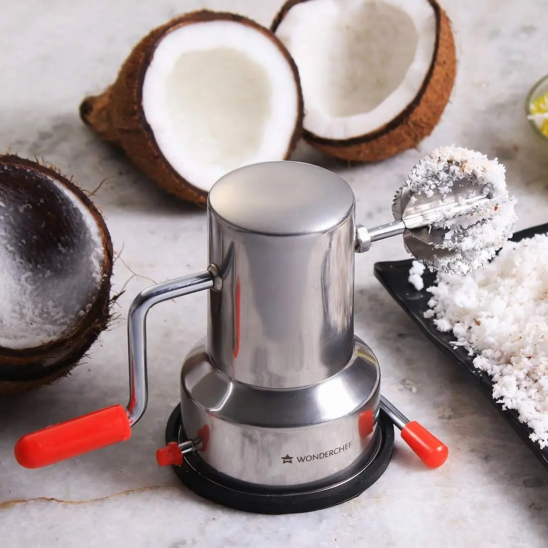 Stainless Steel Coconut Scraper Coconut Scrapper for Kitchen Vacuum Base Coconut Scraper, Silver - Product Image 4