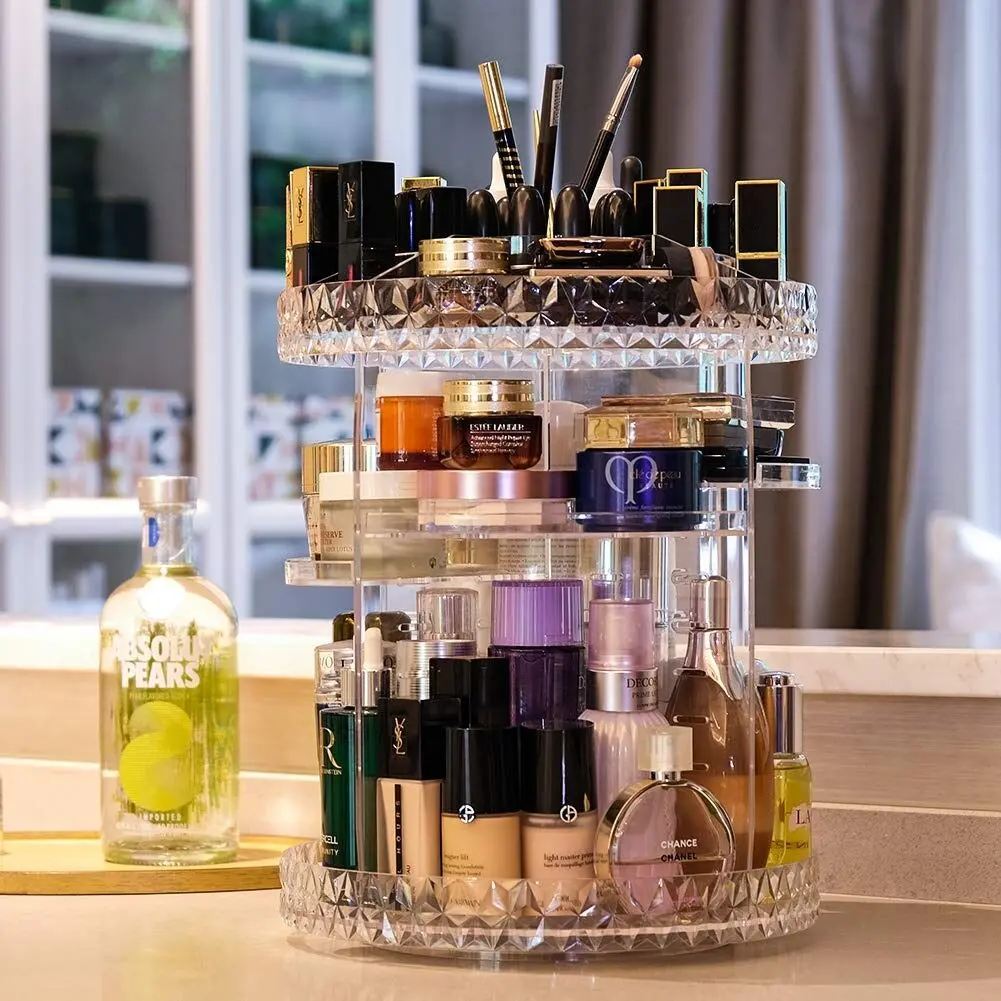 Cosmetics Organizer 360 Degree Diamond Rotatable Cosmetics Storage Box - Product Image 2