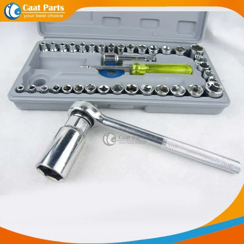 40pcs Automobile Motorcycle Repair Tool Case Precision Socket Wrench Set Sleeve Screwdriver Auto Car Vehicle Repair Kit Tool - Product Image 2