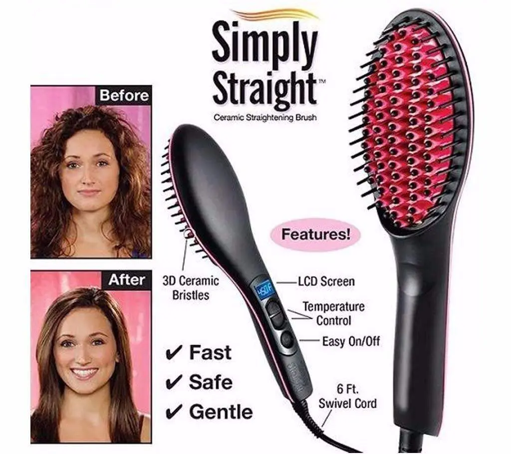 Professional Hair Straightener and Curling Iron Comb Brush - Product Image 2
