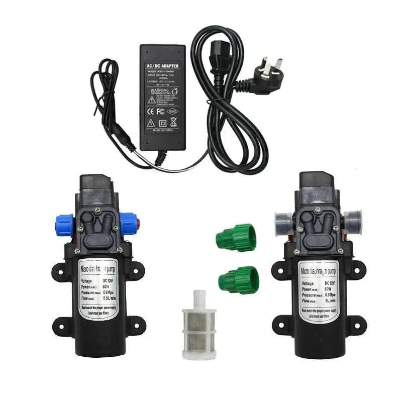 Bike  Car Washer Combo Water Pump Full Set, High Pressure DC12v Water Pump For Bike or Car Wash & Garden irrigation - Product Image 1