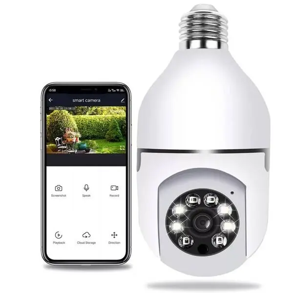 Panoramic PTZ 2MP HD Wi-Fi Night Vision Security IP Camera Audio- 2 Intelligent Gimbal Rotation with 360° horizontal field of view - Product Image 1