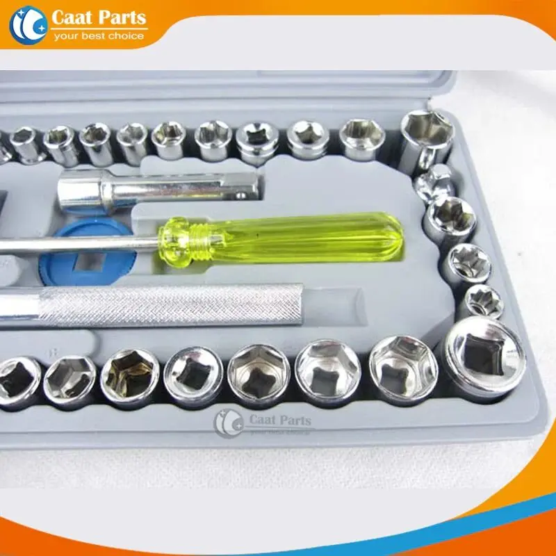 40pcs Automobile Motorcycle Repair Tool Case Precision Socket Wrench Set Sleeve Screwdriver Auto Car Vehicle Repair Kit Tool - Product Image 3
