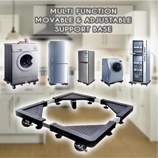 Movable Adjustable Washing Machine & Refrigerator Stand - Product Image 1