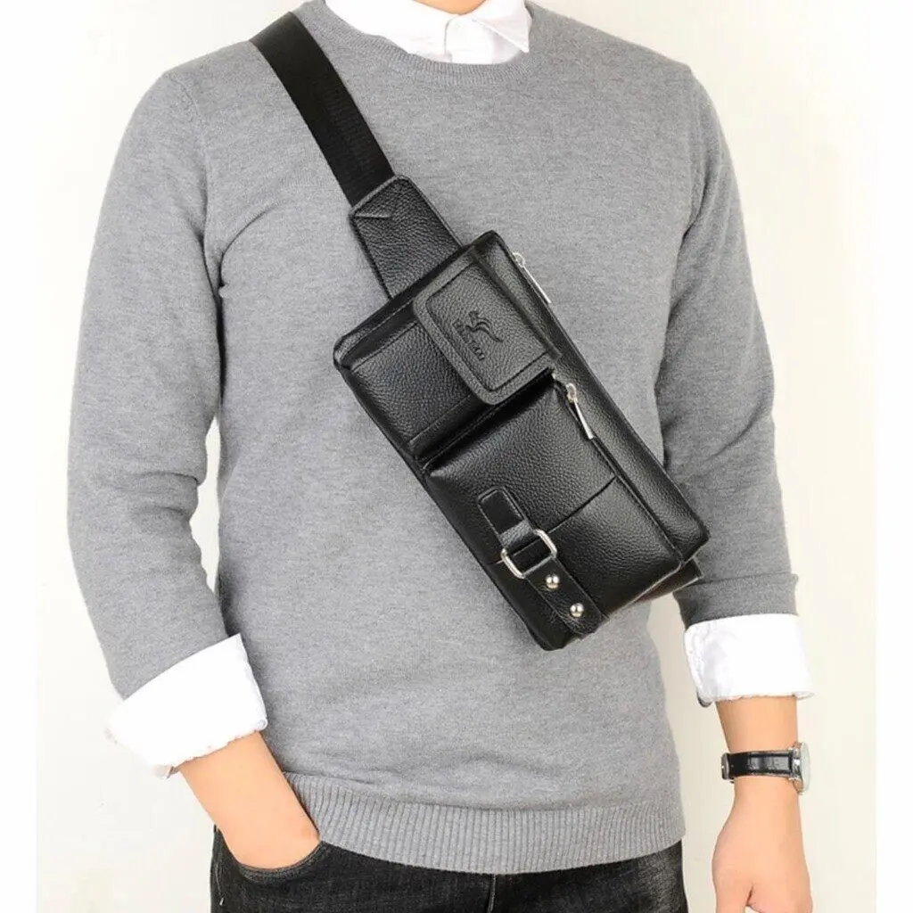 Men Fashion Multifunctional Shoulder Bag Crossbody Bag Waist Bag - Bag - Product Image 4