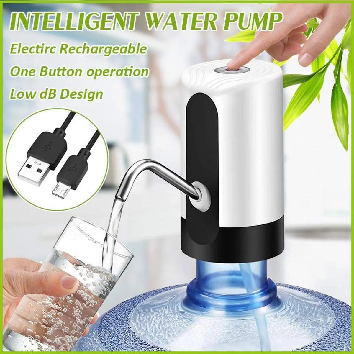 Automatic Water Dispenser USB Rechargeable Automatic Bottle Water Pump Electric Drinking Water Pump