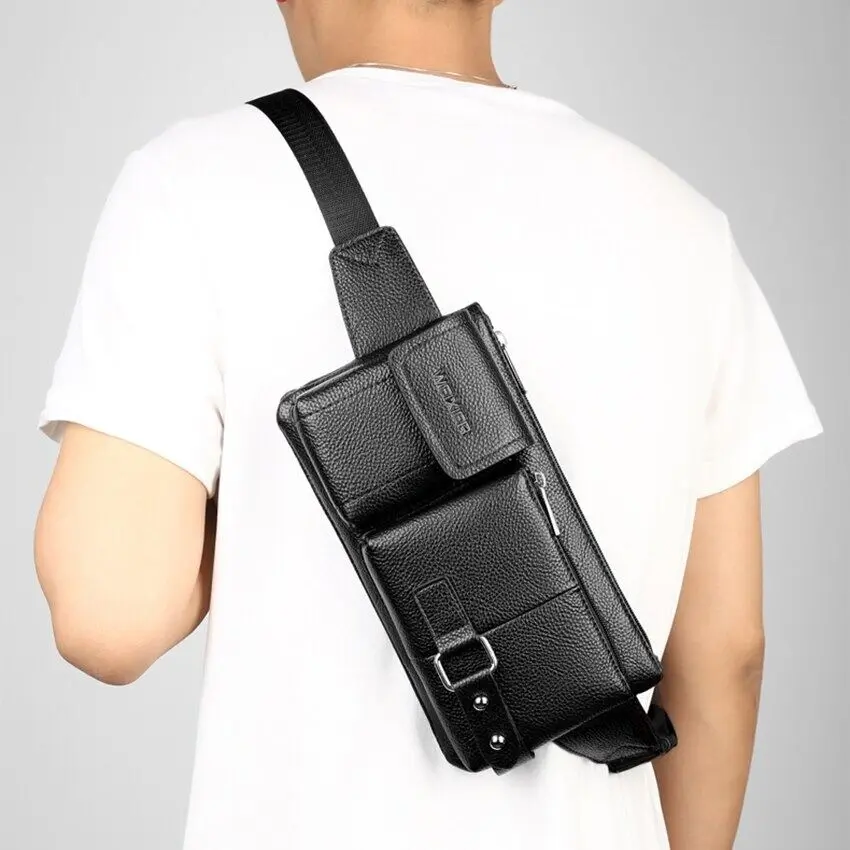 Men Fashion Multifunctional Shoulder Bag Crossbody Bag Waist Bag - Bag - Product Image 3