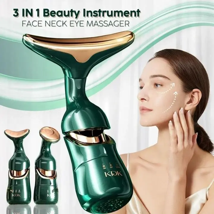 3 In 1 Facial Lifting Device Neck Facial Eye Massage Face Slimmer EMS Beauty Skin Tightening Wrinkle Anti Aging Face Massager - Product Image 2
