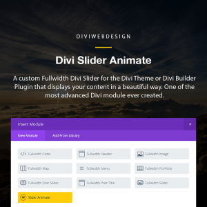 Divi Slider Animate
