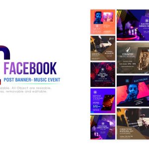 20 Facebook Post Banner – Music Event