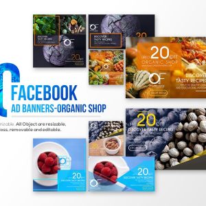 40 Facebook Ad Banners-Organic Shop