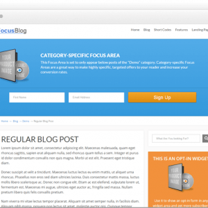 FocusBlog Theme & Thrive premium visual editor