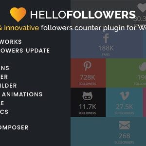 Hello Followers – Social Counter Plugin for WordPress