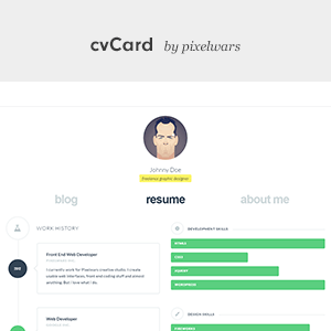 cvCard WP – Responsive WordPress Resume Theme