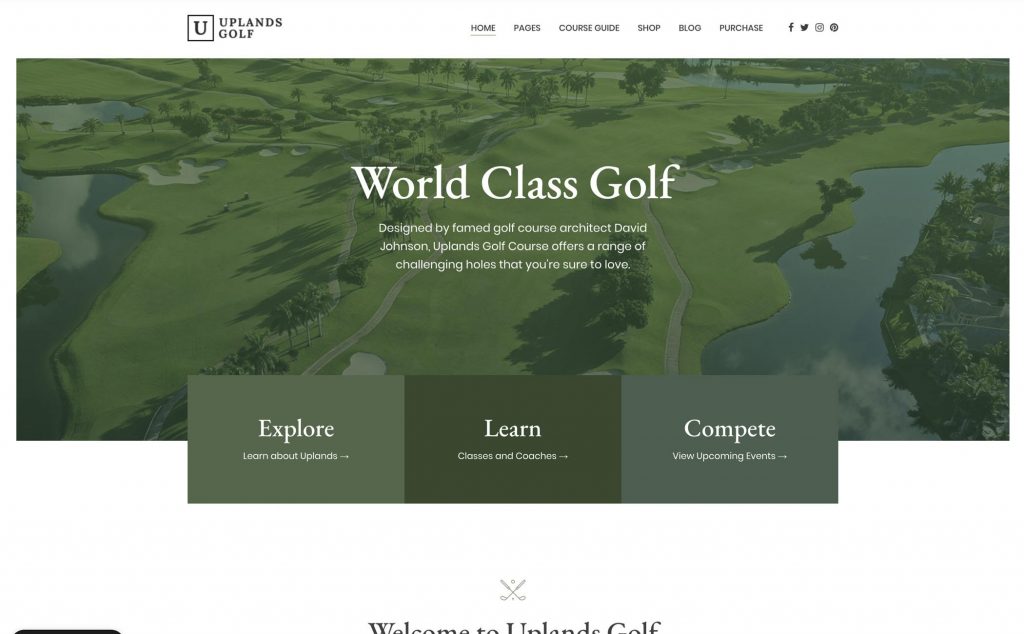 Golf Course WordPress Theme