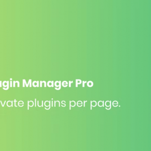 WP Plugin Manager Pro – Deactivate plugins per page