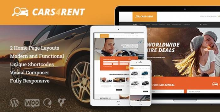 Auto Rental & Taxi Service WordPress Theme