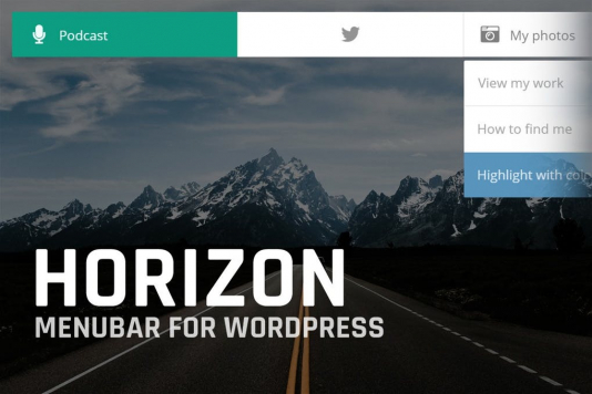 Horizon - Menu Bar Plugin for WordPress
