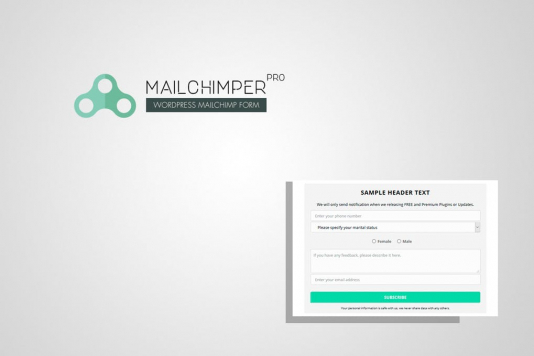 MailChimper PRO WordPress MailChimp Signup Form Plugin