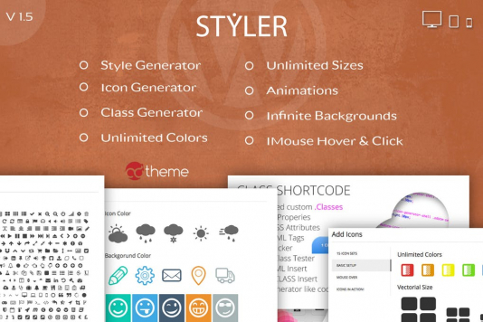 Styler Icons Fonts and CSS Generator for WP