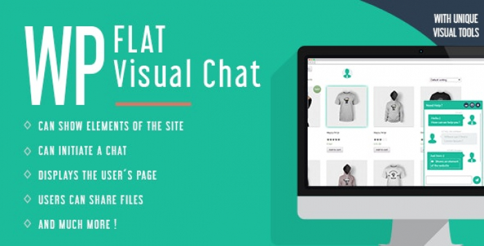 WP Flat Visual Chat Live Chat Remote View for Wordpress